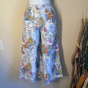 CMC Click NWT “Bicycle Pants” XS Cotton Wide Leg Cropped High Waist Made in USA